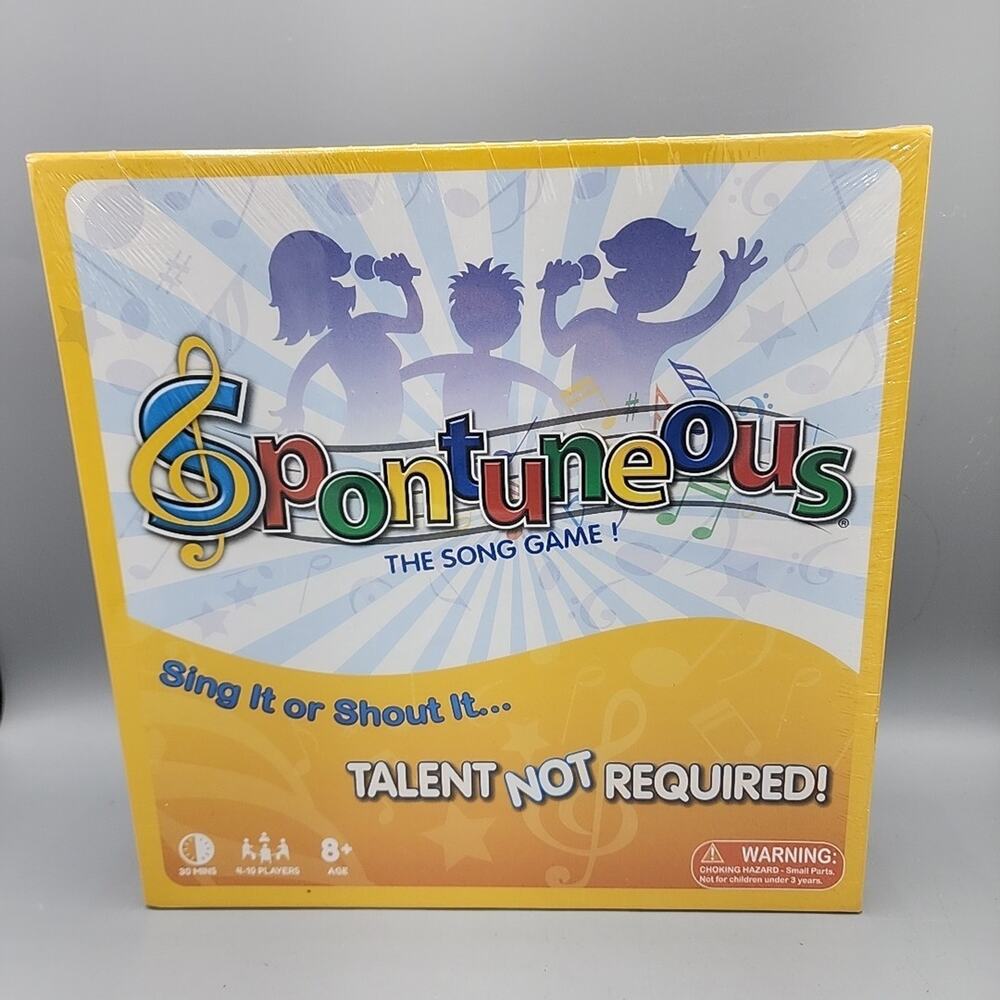 Spontuneous - The Song Game - Sing It or Shout It- Board Game Brand New Sealed